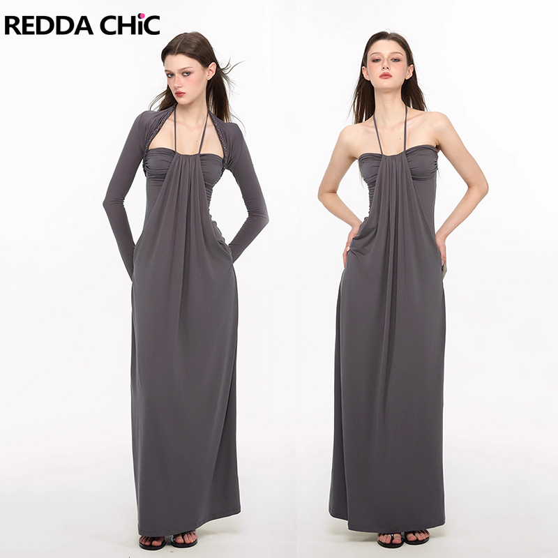 Braided Line - REDDACHiC Set Gaun Rajut Elegan dengan