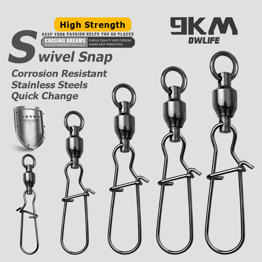 9KM 10PCS Ball Bearing Swivel  - Freshwater Line ulasan dan harga