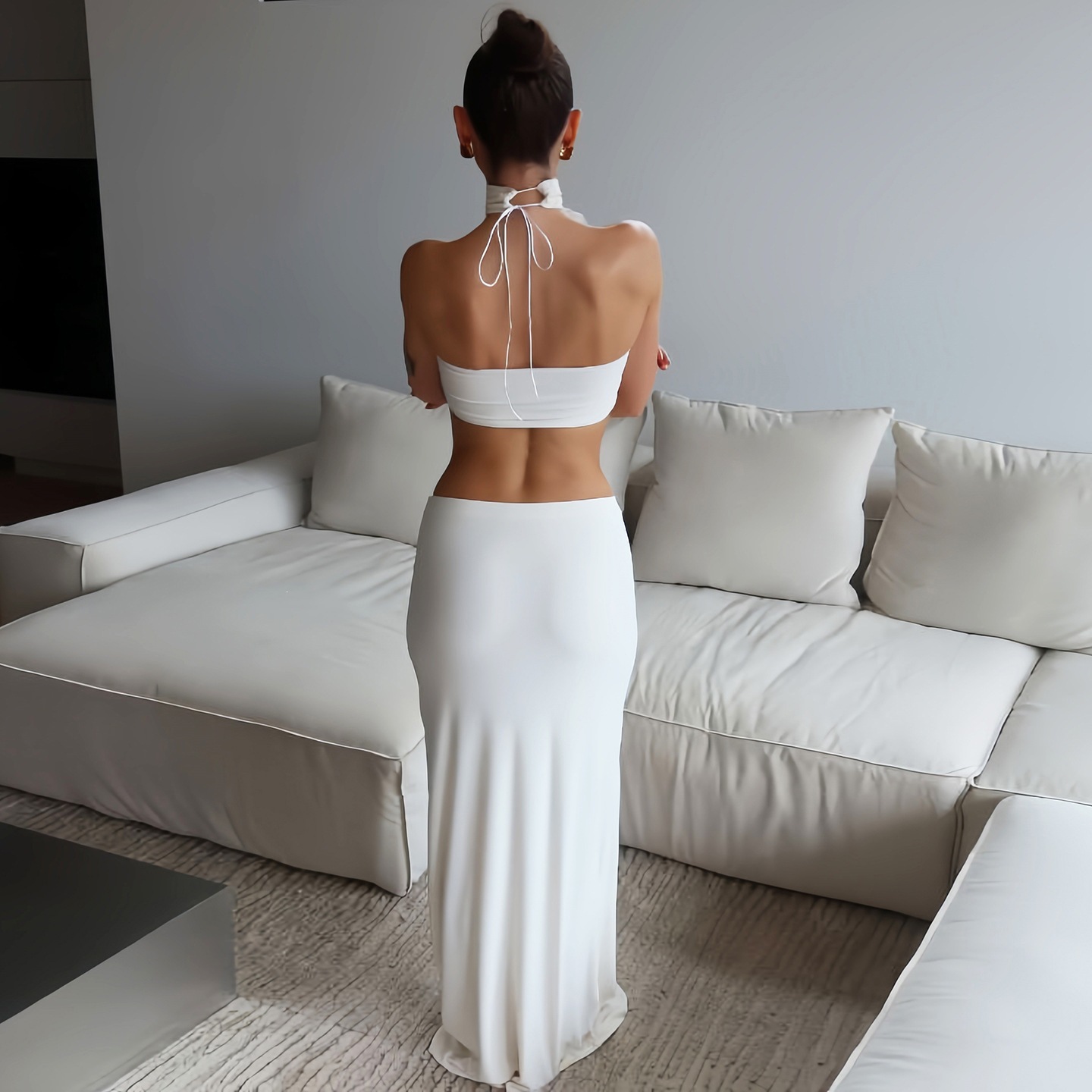 Set Gaun Maxi Mermaid Bodycon  - Fly Line ulasan dan harga