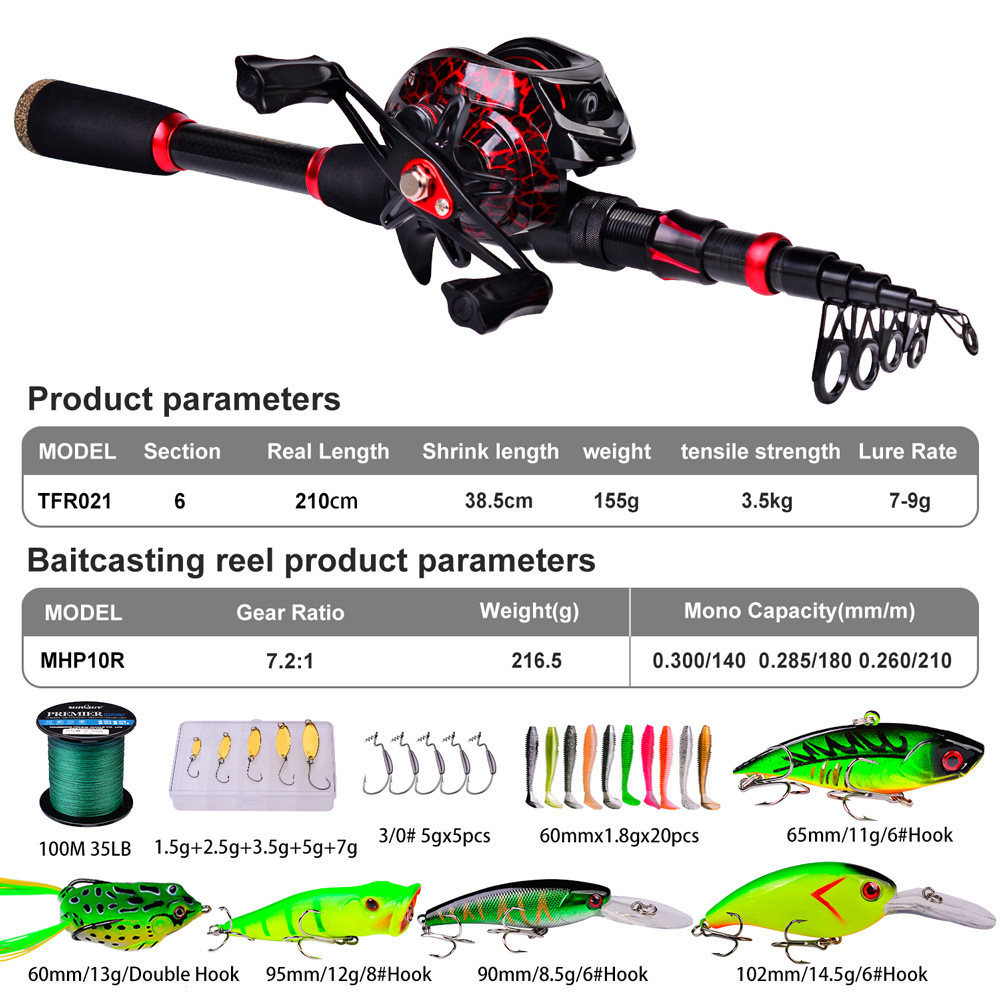 Kombo Joran dan Reel Baitcasti - Freshwater Line ulasan dan harga
